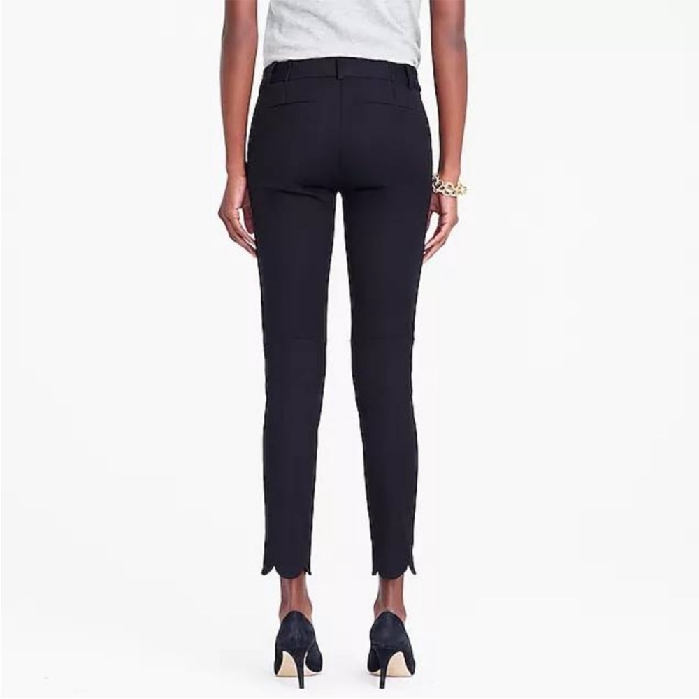 Black scalloped J.crew ankle pants